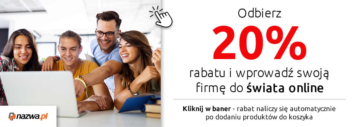 20% rabatu na wszystkie usługi w nazwa.pl